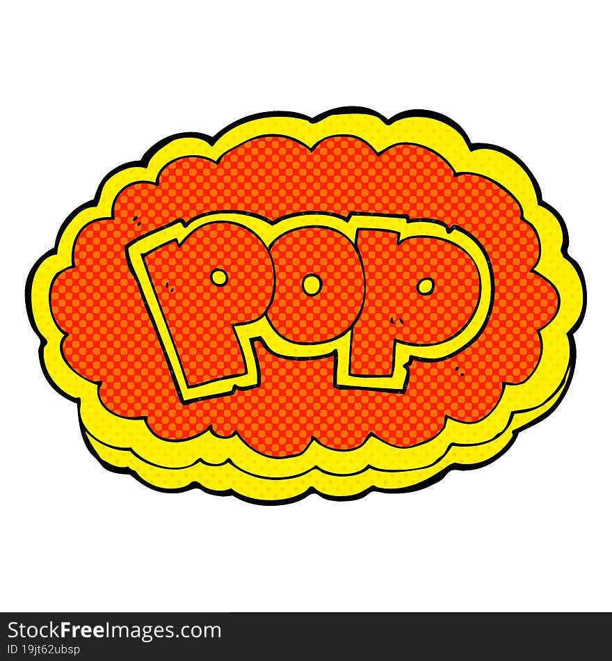 cartoon POP symbol