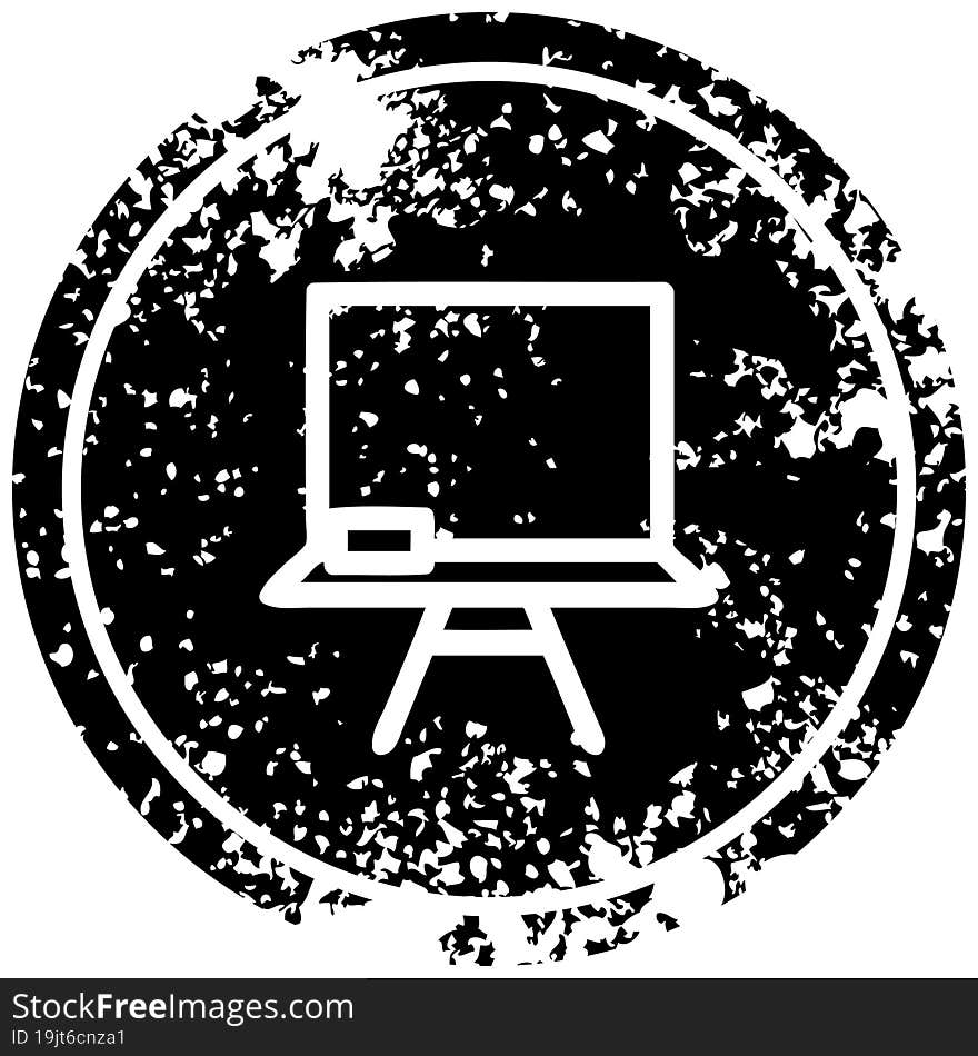 School Blackboard Distressed Icon