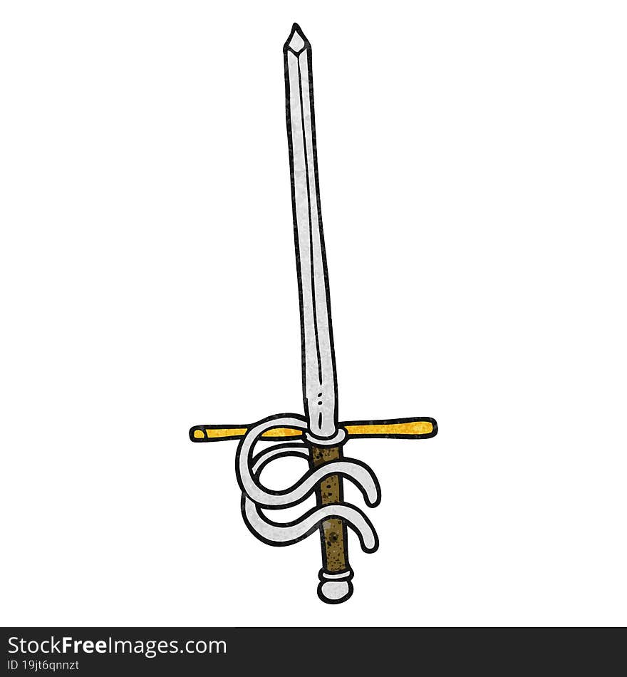 textured cartoon sword