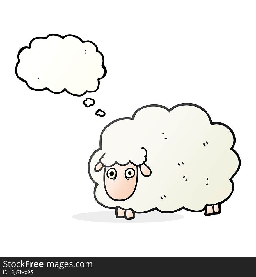 thought bubble cartoon farting sheep