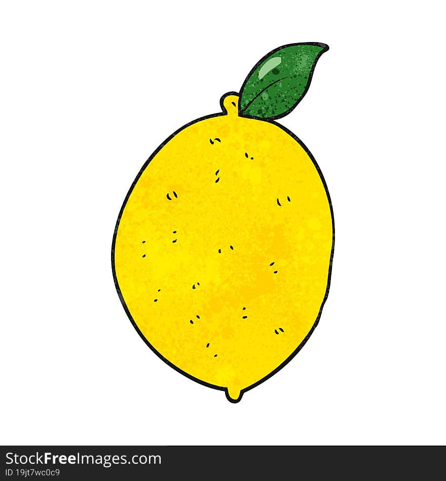 textured cartoon lemon