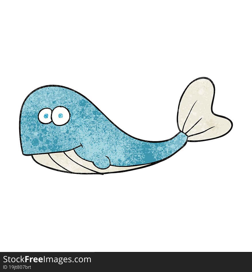 textured cartoon whale