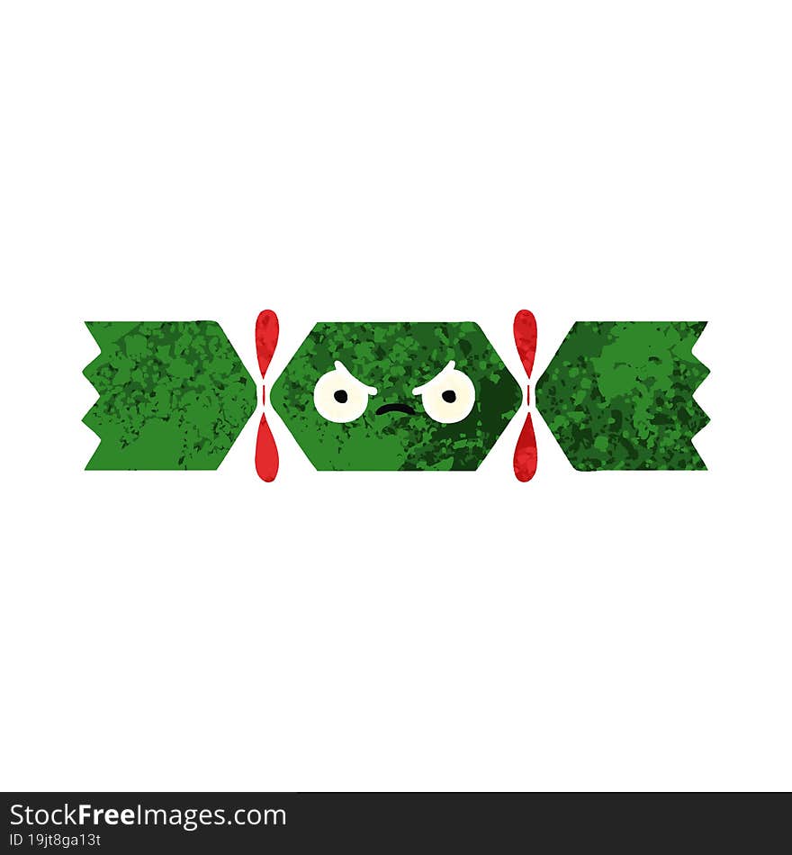 retro illustration style cartoon christmas cracker