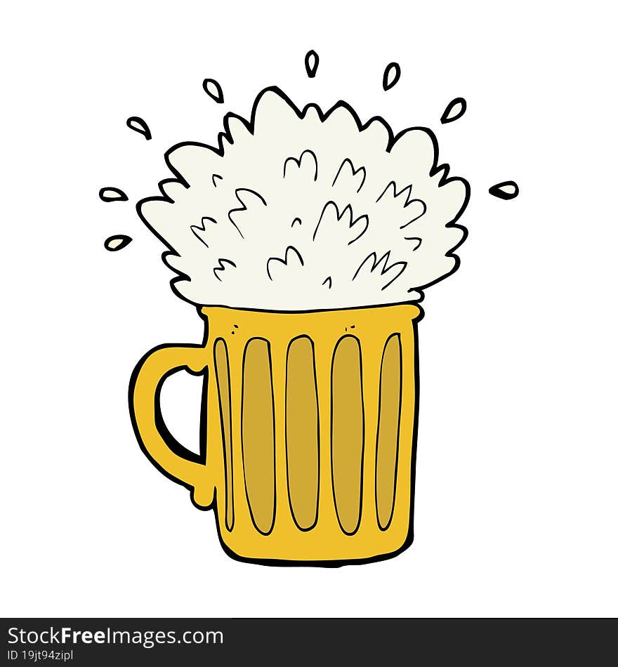 Cartoon Frothy Beer