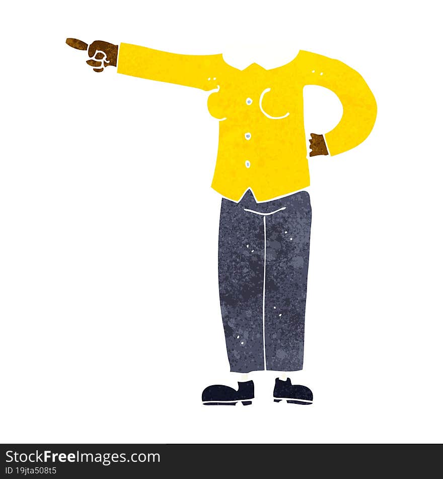 cartoon pointing body (mix and match cartoons or add own photo