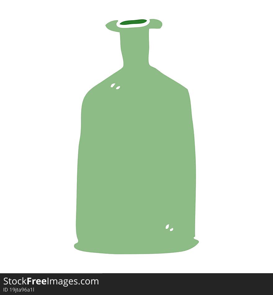 cartoon doodle green bottle