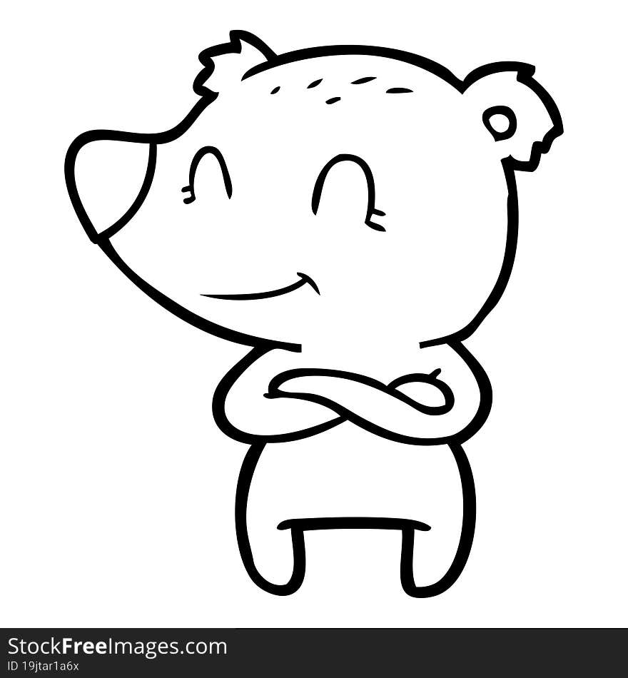 friendly bear cartoon. friendly bear cartoon