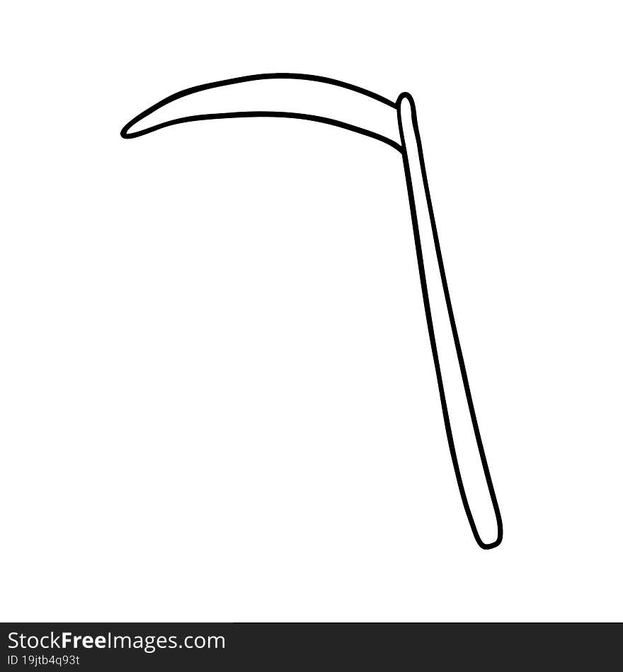 cartoon scythe. cartoon scythe