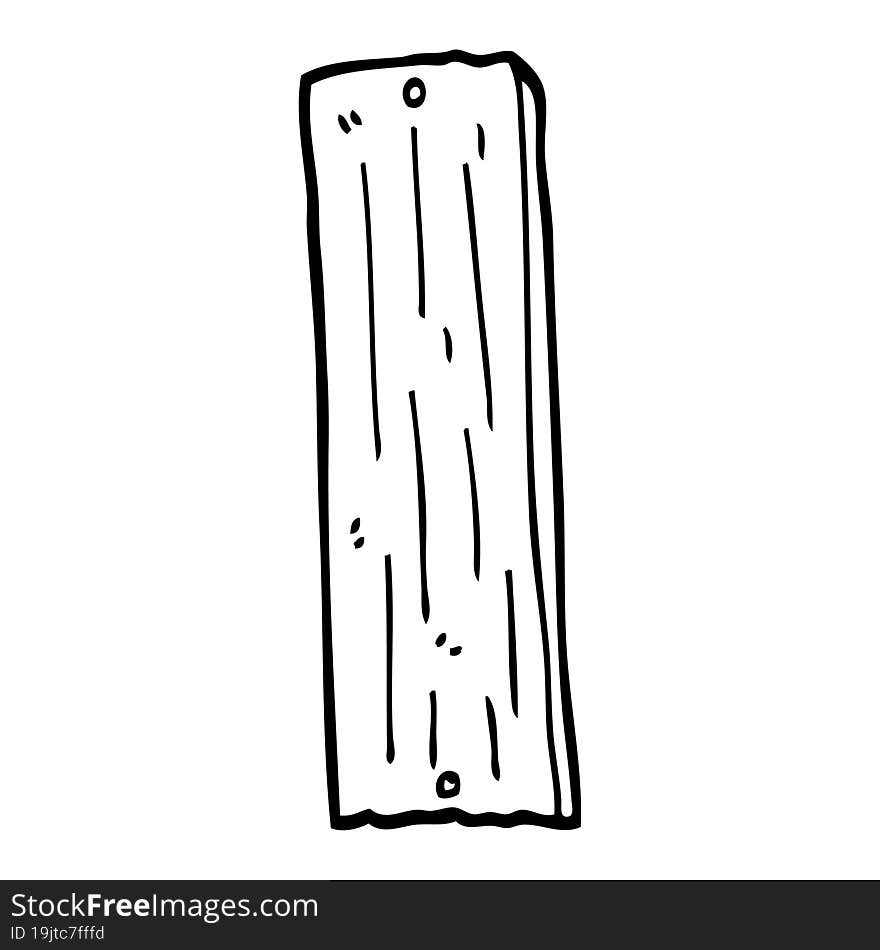 Black And White Cartoon Plank