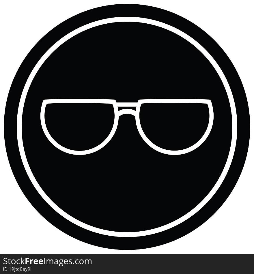 spectacles graphic vector illustration circular symbol. spectacles graphic vector illustration circular symbol