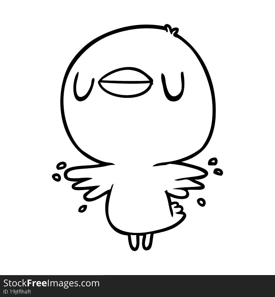 cute cartoon chick flapping wings. cute cartoon chick flapping wings