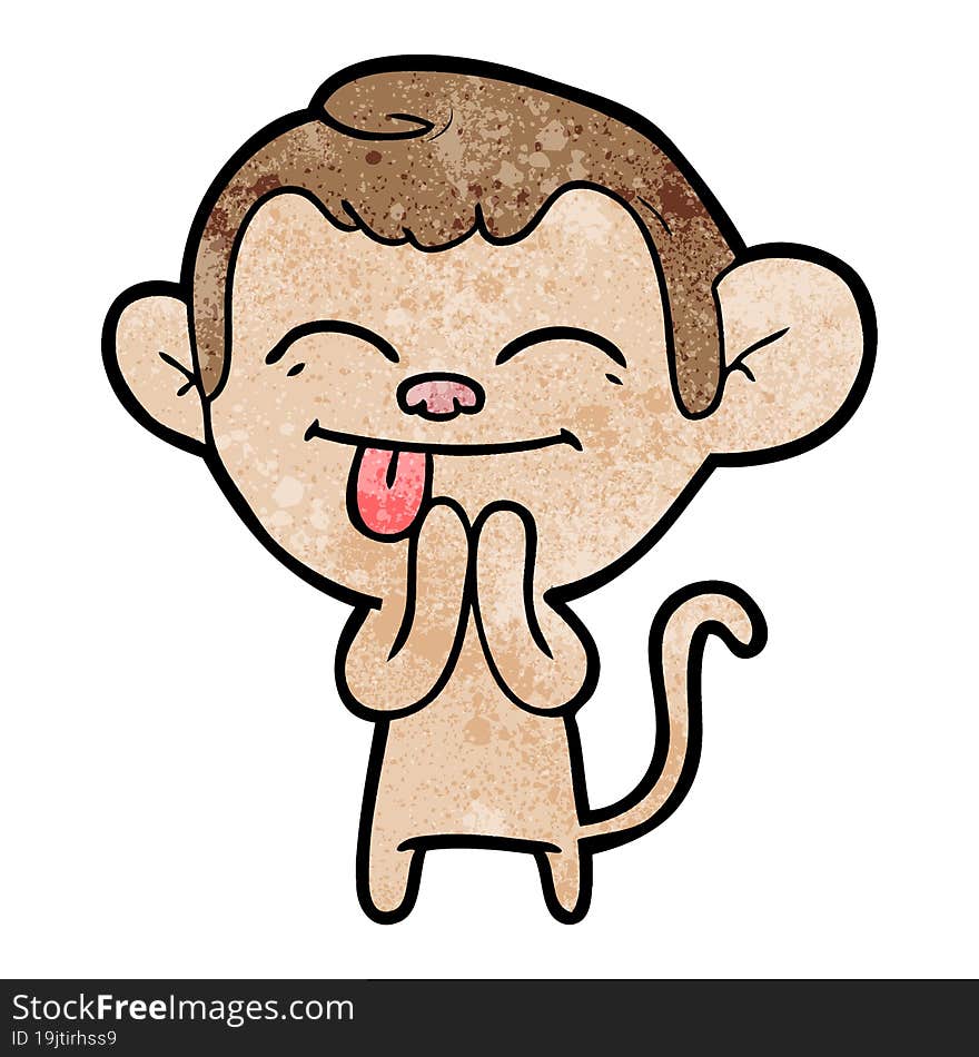 funny cartoon monkey. funny cartoon monkey