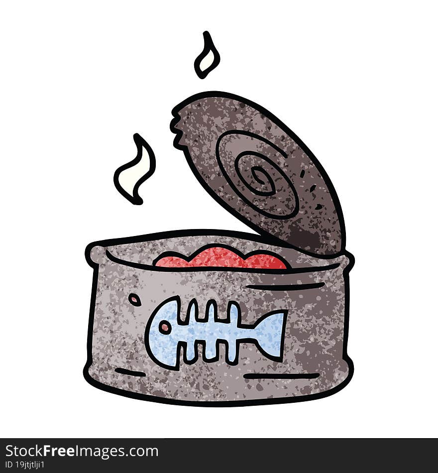 cartoon doodle tin of tuna