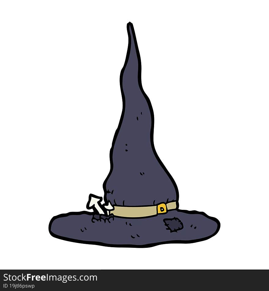 Cartoon Spooky Witches Hat