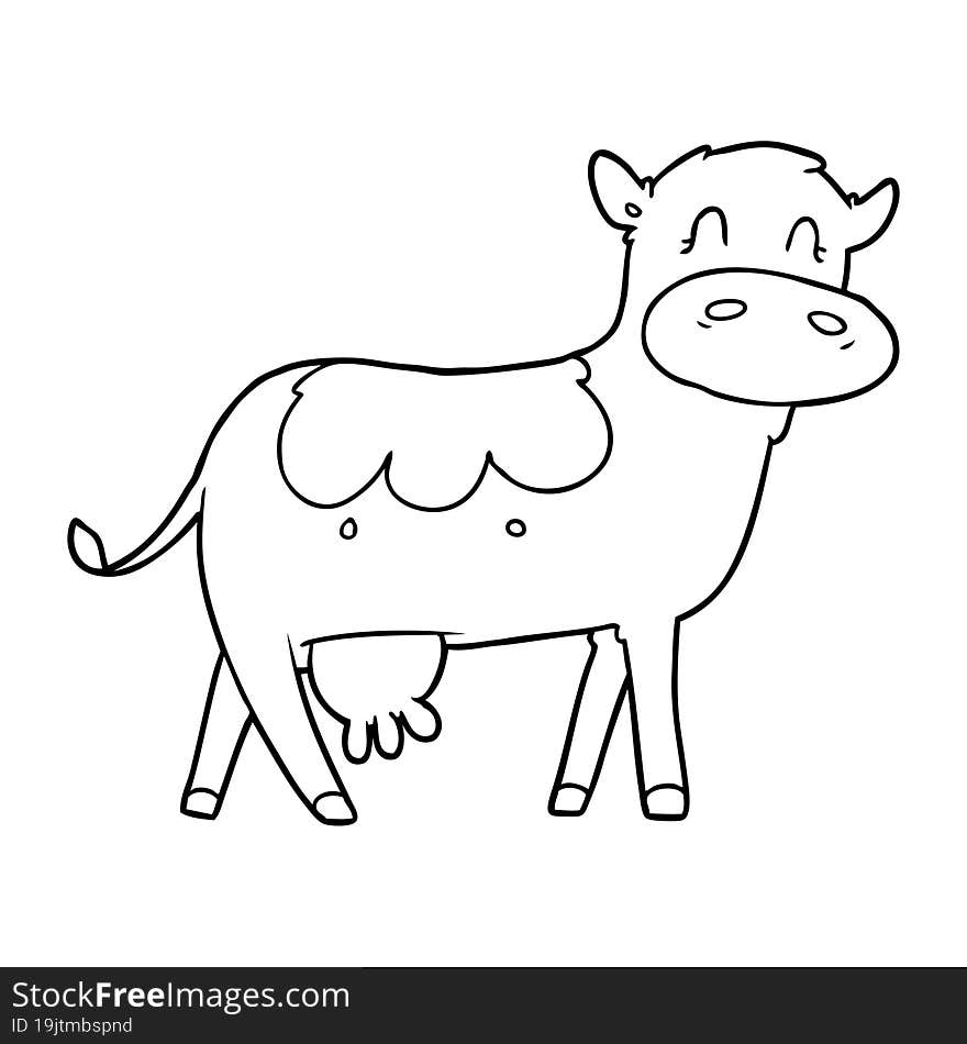 cartoon dairy cow. cartoon dairy cow