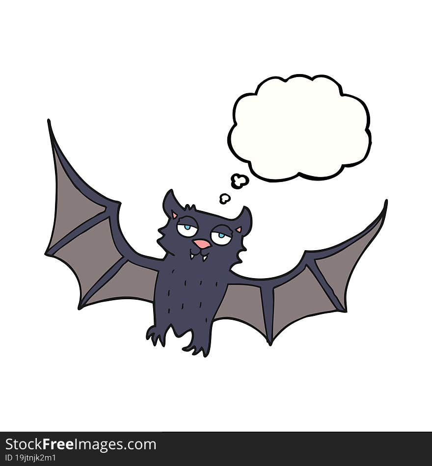 thought bubble cartoon halloween bat