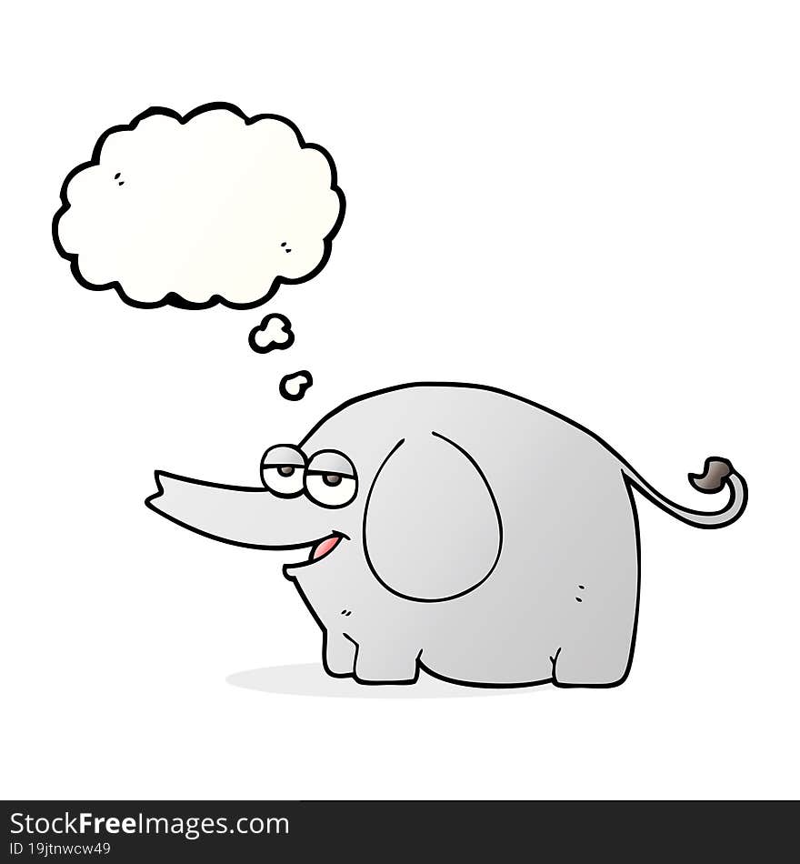 thought bubble cartoon elephant squirting water