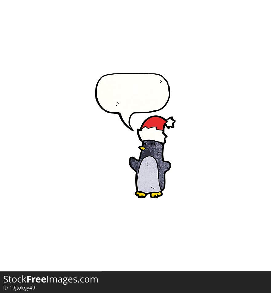 cute christmas penguin cartoon