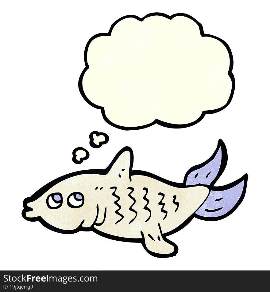 Cartoon Fish With Thought Bubble