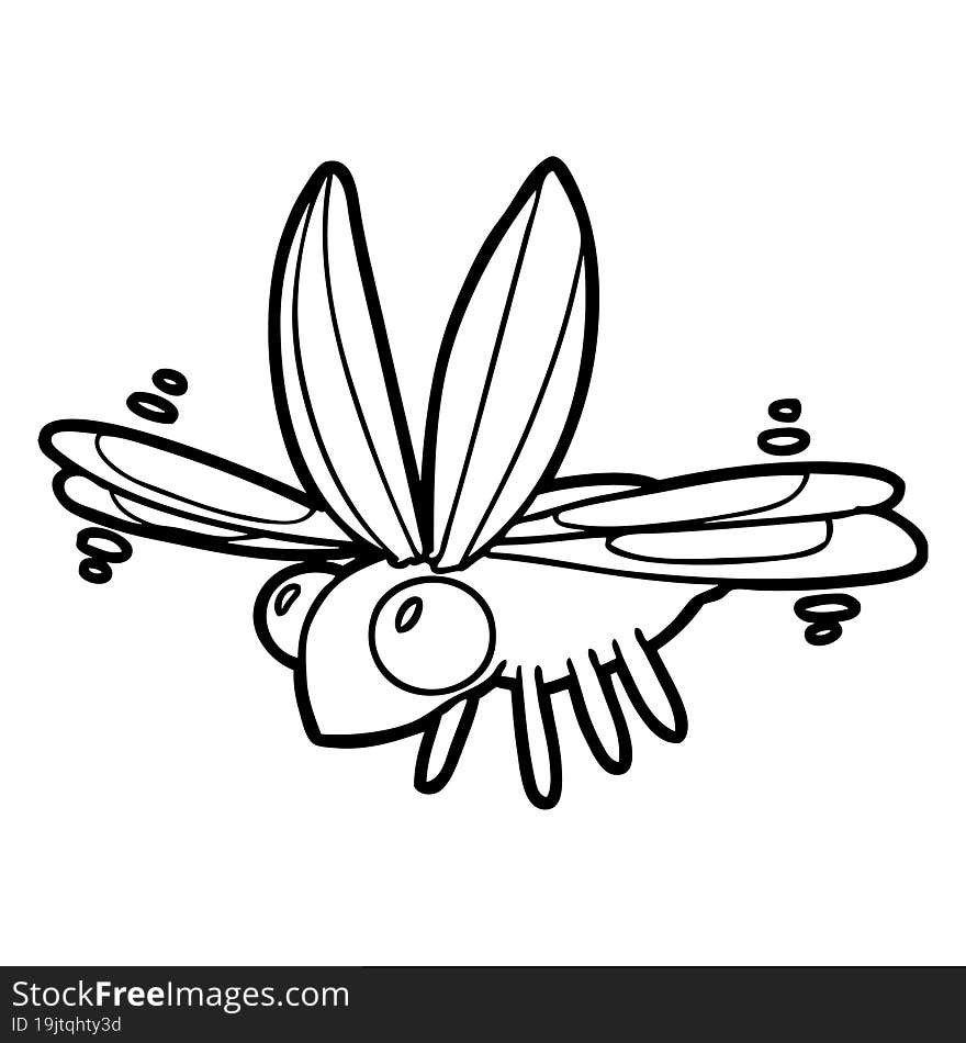 cute cartoon bug flying. cute cartoon bug flying