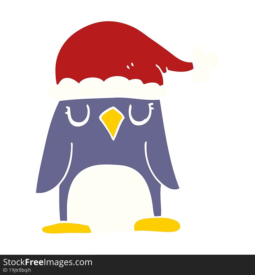 cartoon doodle christmas penguin