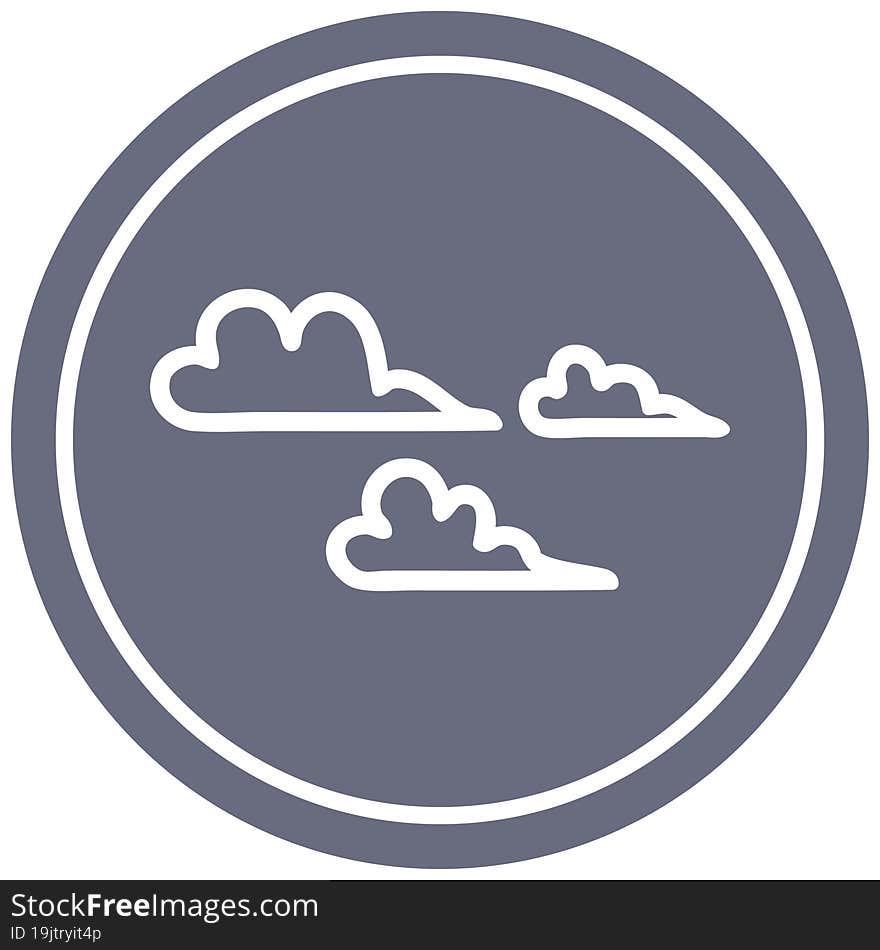 weather cloud circular icon