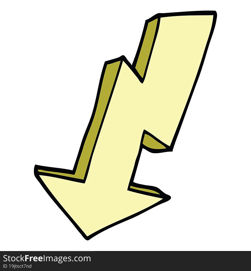 Cartoon Doodle Lightning Bolt