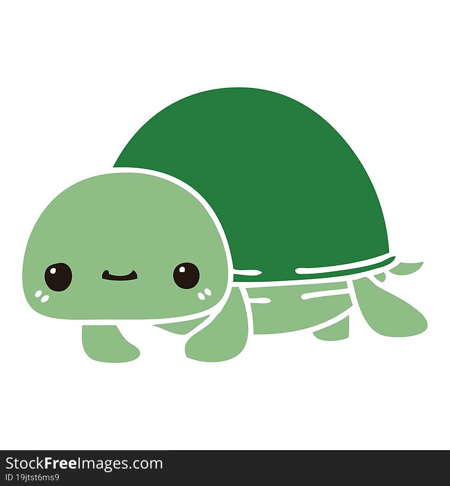 quirky hand drawn cartoon turtle