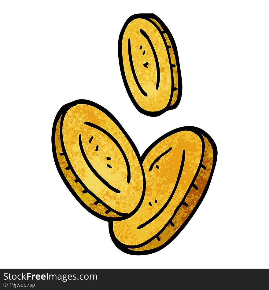 Cartoon Doodle Gold Coins