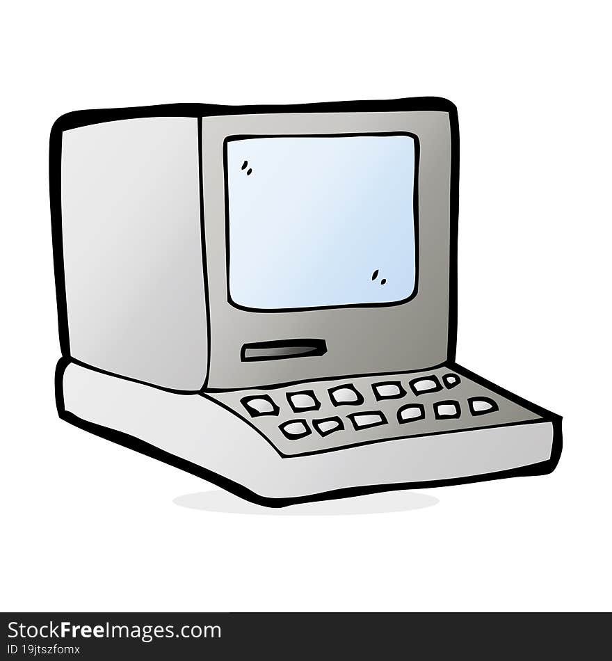 Cartoon Old Computer