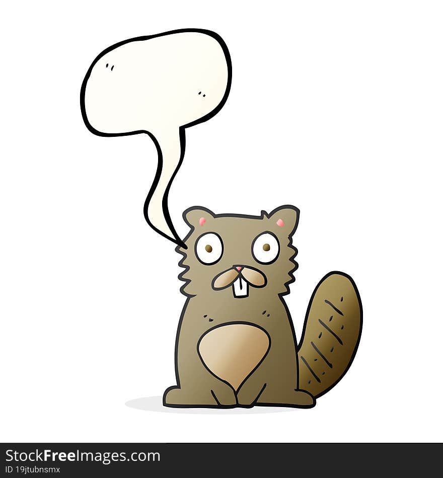 speech bubble cartoon beaver