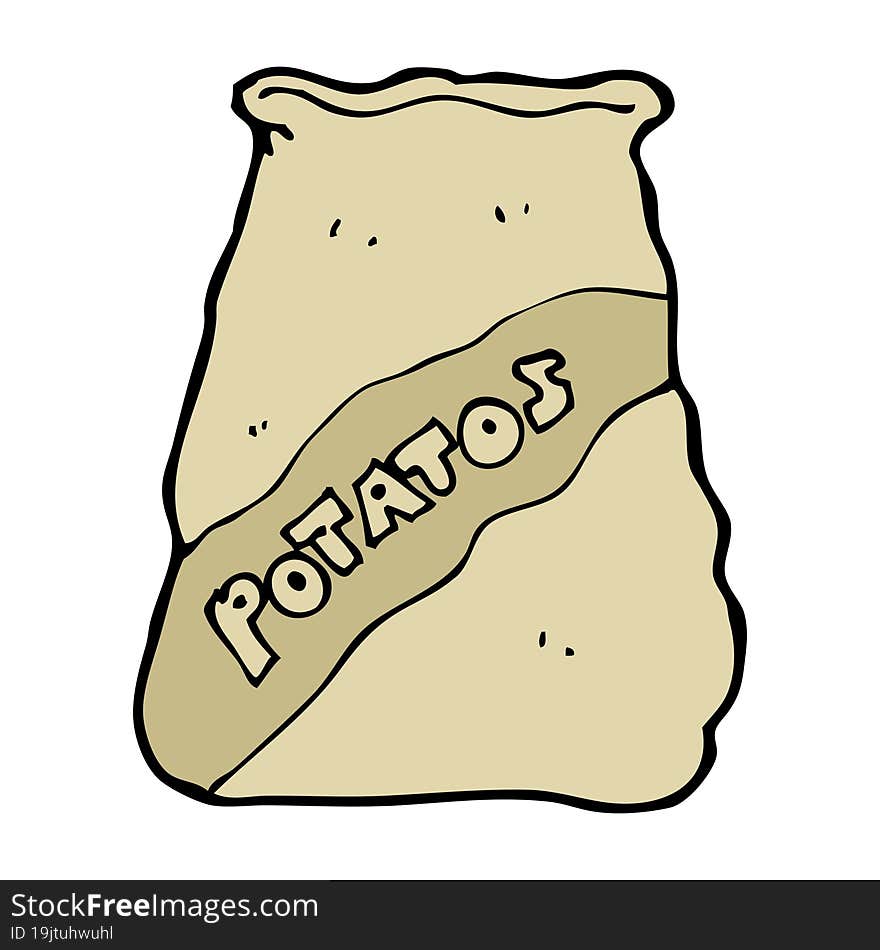 cartoon sack of potatoes