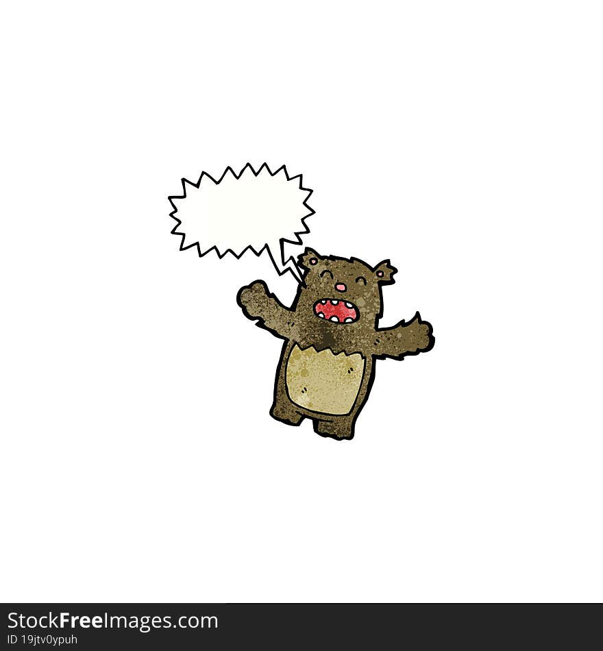 Cartoon Teddy Bear Shouting