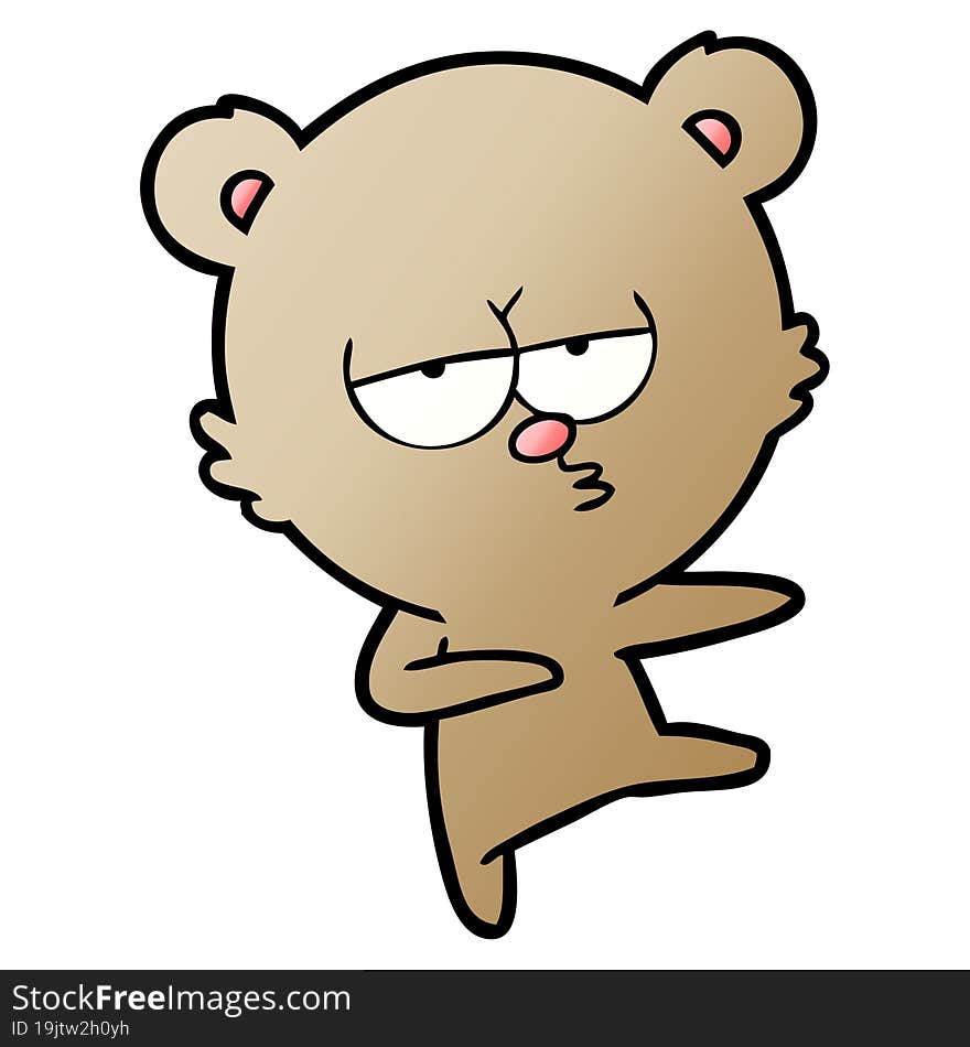 bored bear cartoon dancing. bored bear cartoon dancing