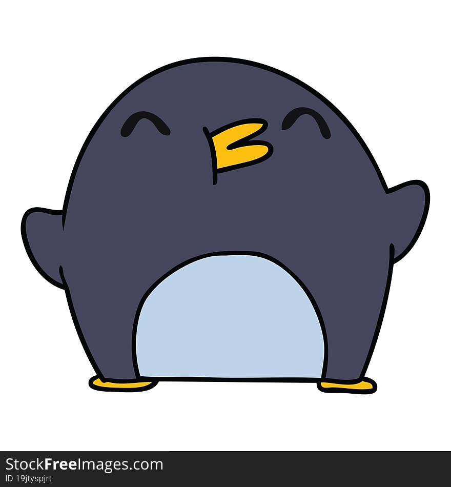 cartoon cute kawaii happy penguin