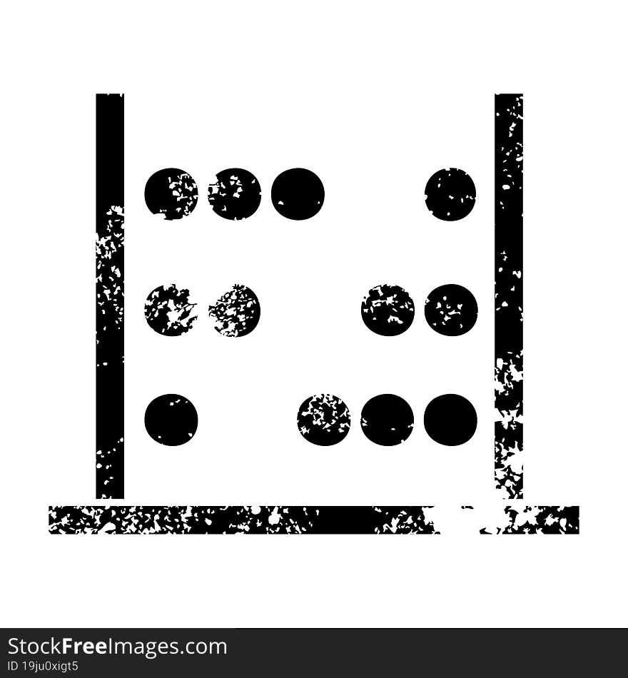 distressed symbol maths abacus