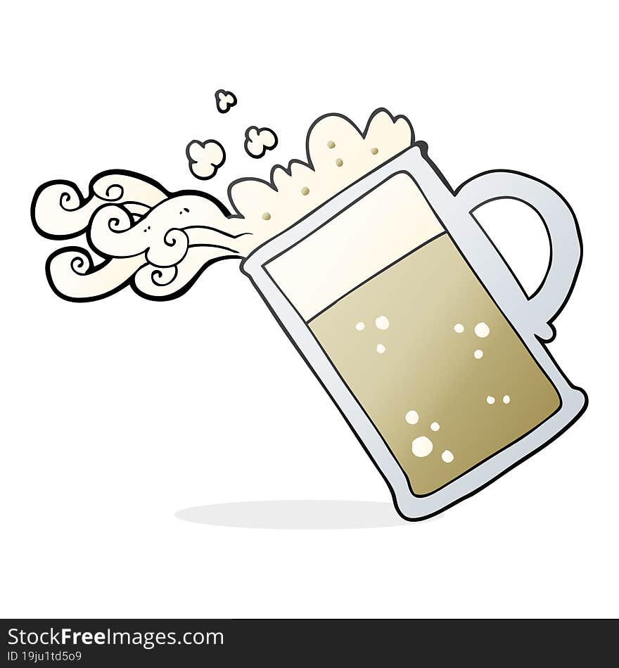 cartoon pouring beer