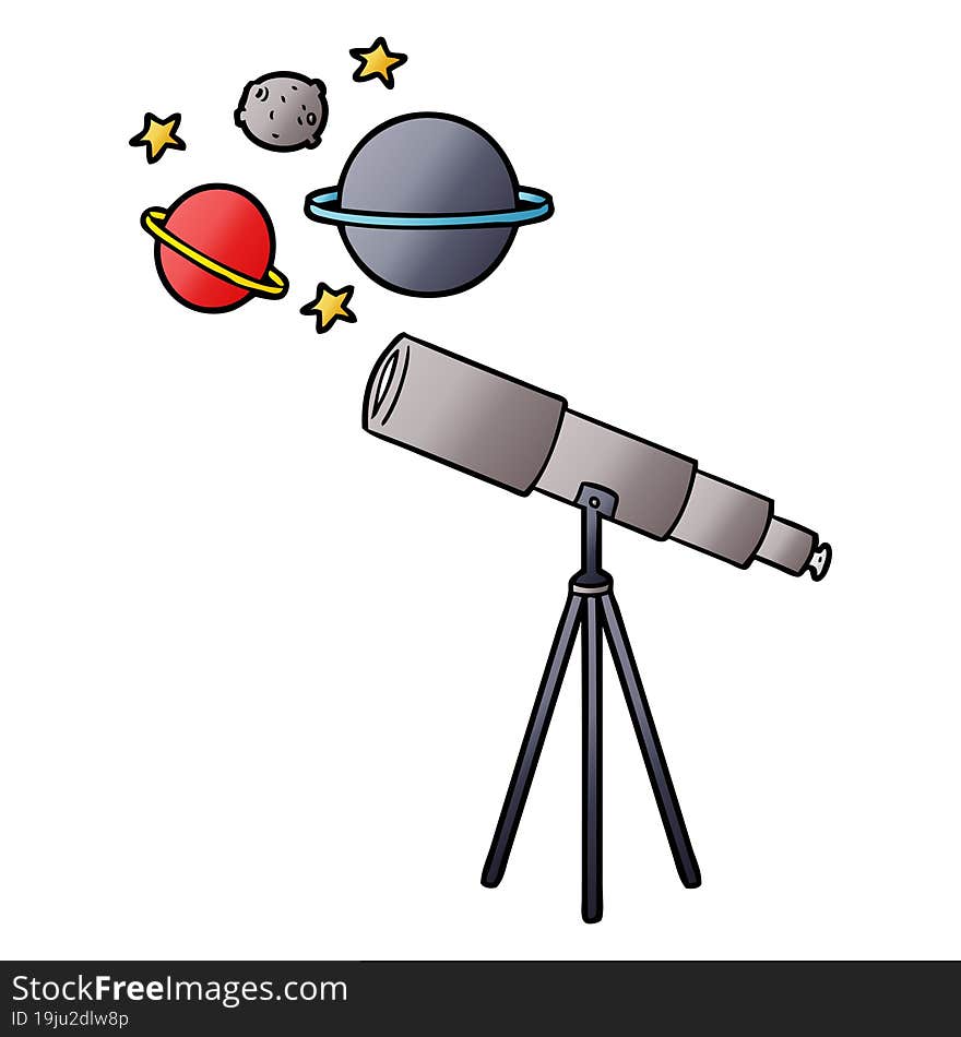 cartoon telescope. cartoon telescope