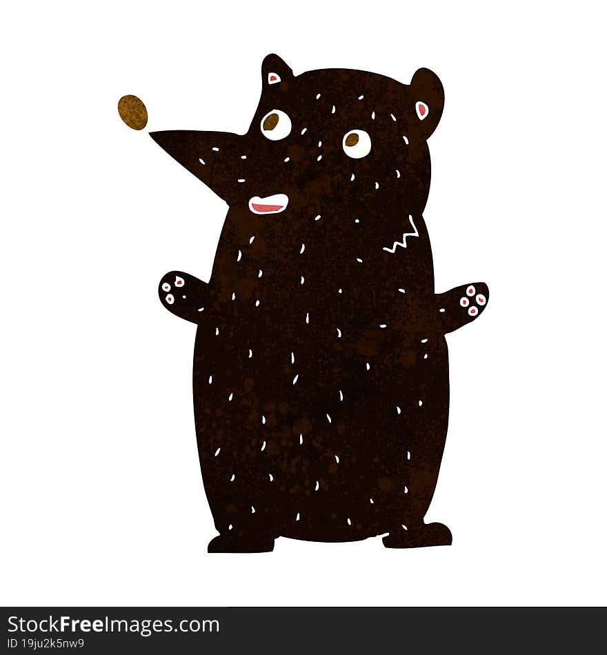 funny cartoon black bear