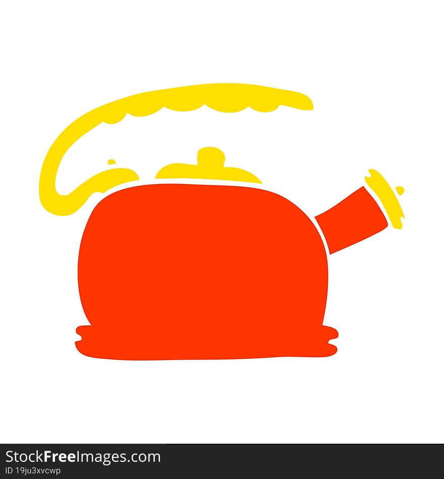 cartoon doodle whistling kettle