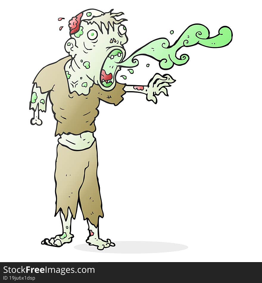 cartoon gross zombie