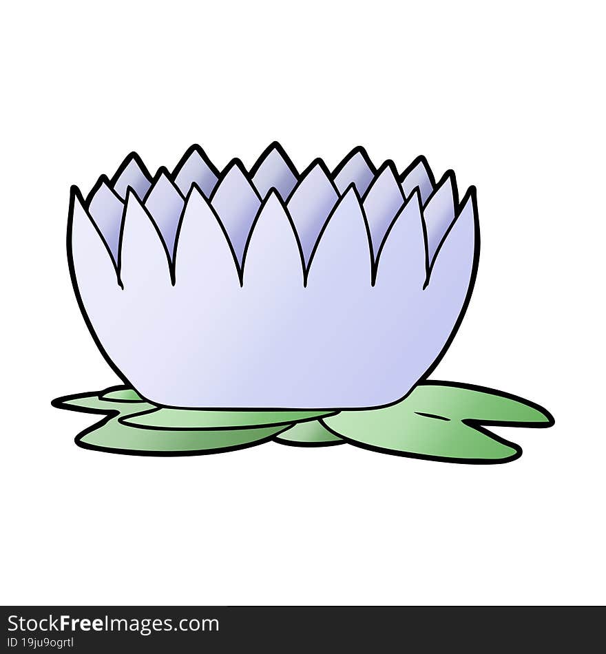 cartoon waterlily. cartoon waterlily