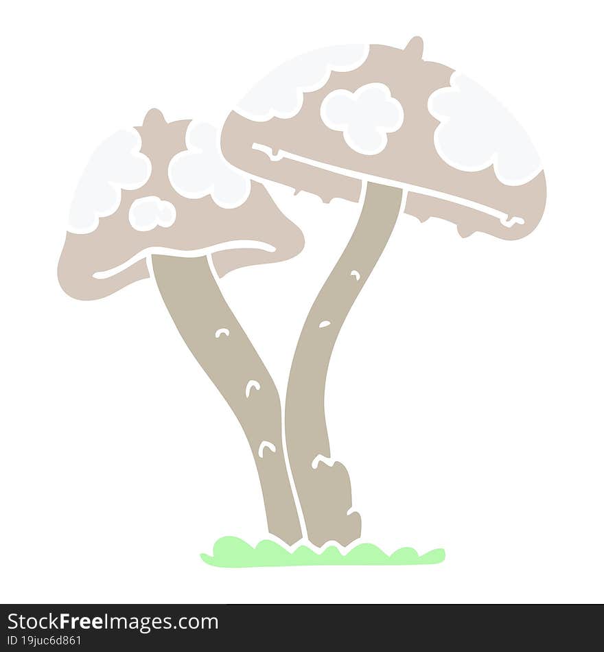 cartoon doodle mushroom