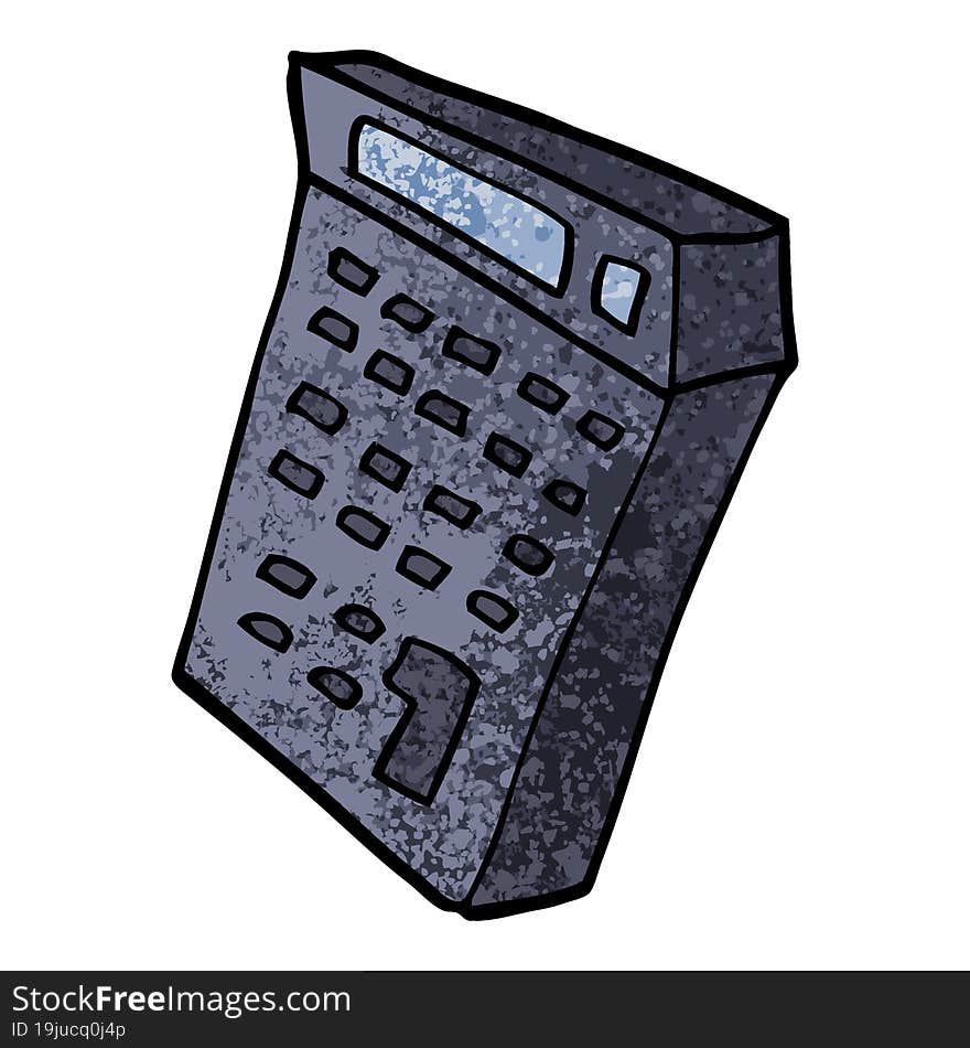 grunge textured illustration cartoon calculator