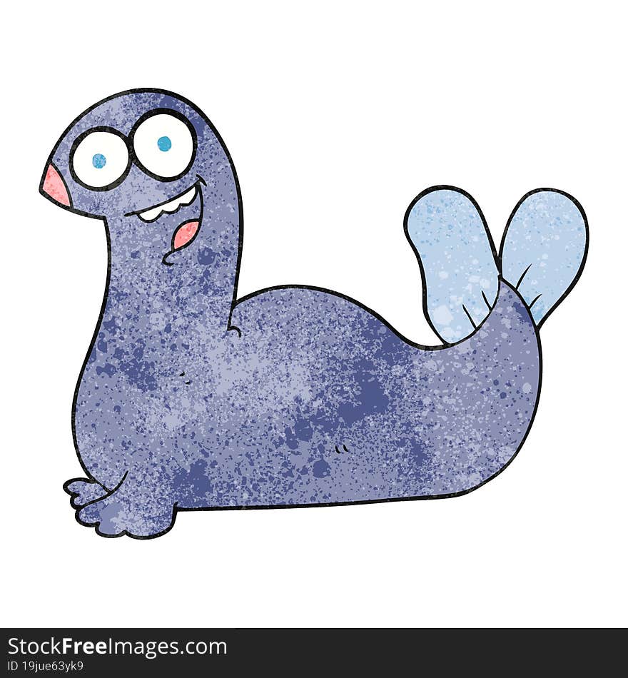 textured cartoon seal