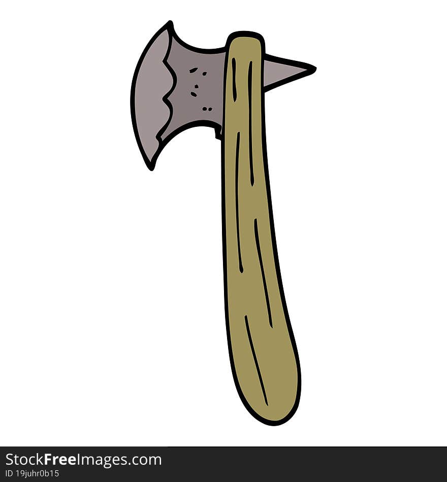 cartoon doodle old axe