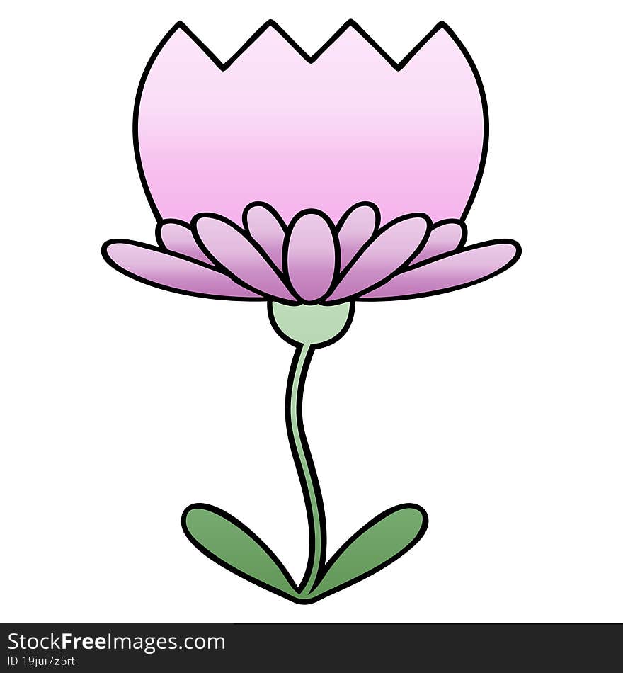 gradient shaded cartoon flower