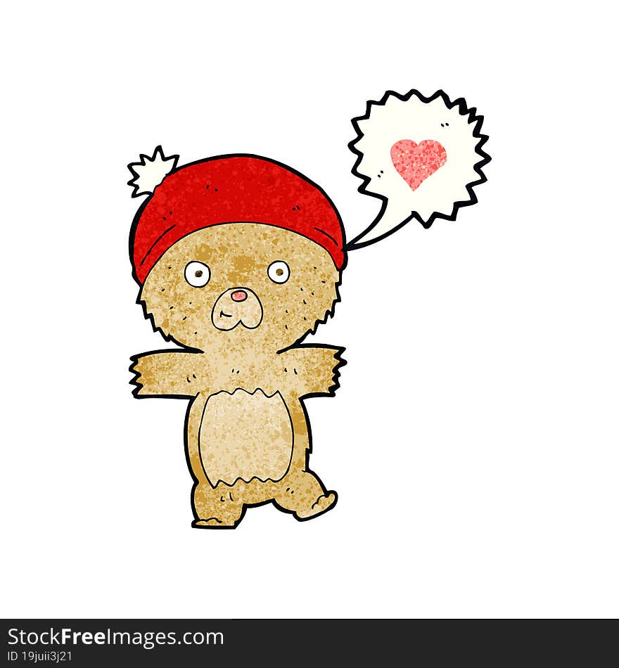 cartoon bear in hat