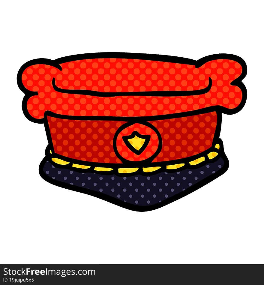 cartoon doodle fire chiefs hat