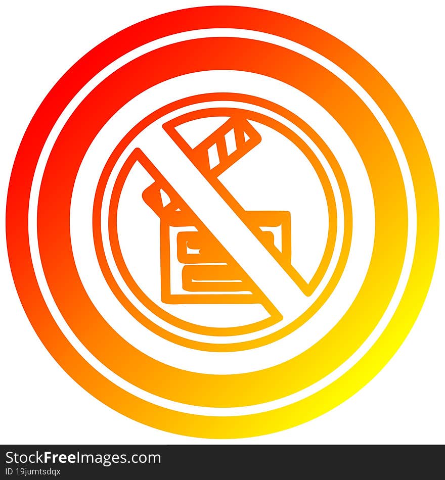 No Filming Circular In Hot Gradient Spectrum